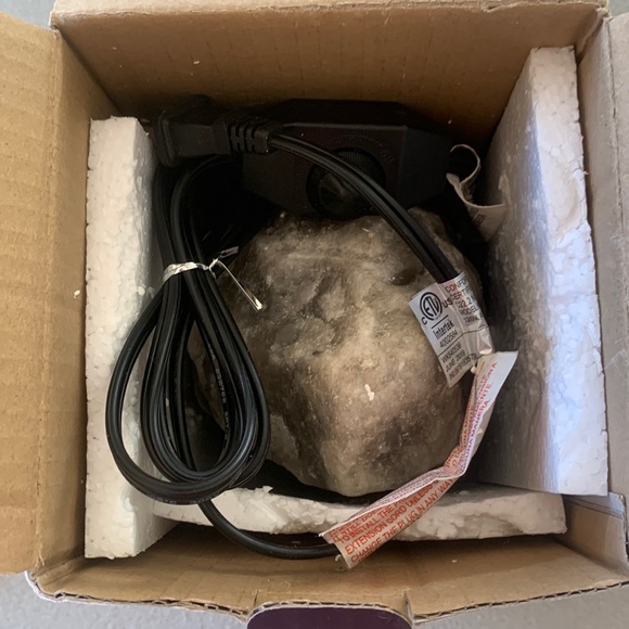 Himalayan NATURAL GREY SALT LAMP 9” Tall; Dimmer Switch; By Himalayan Shop - Picture 11 of 12